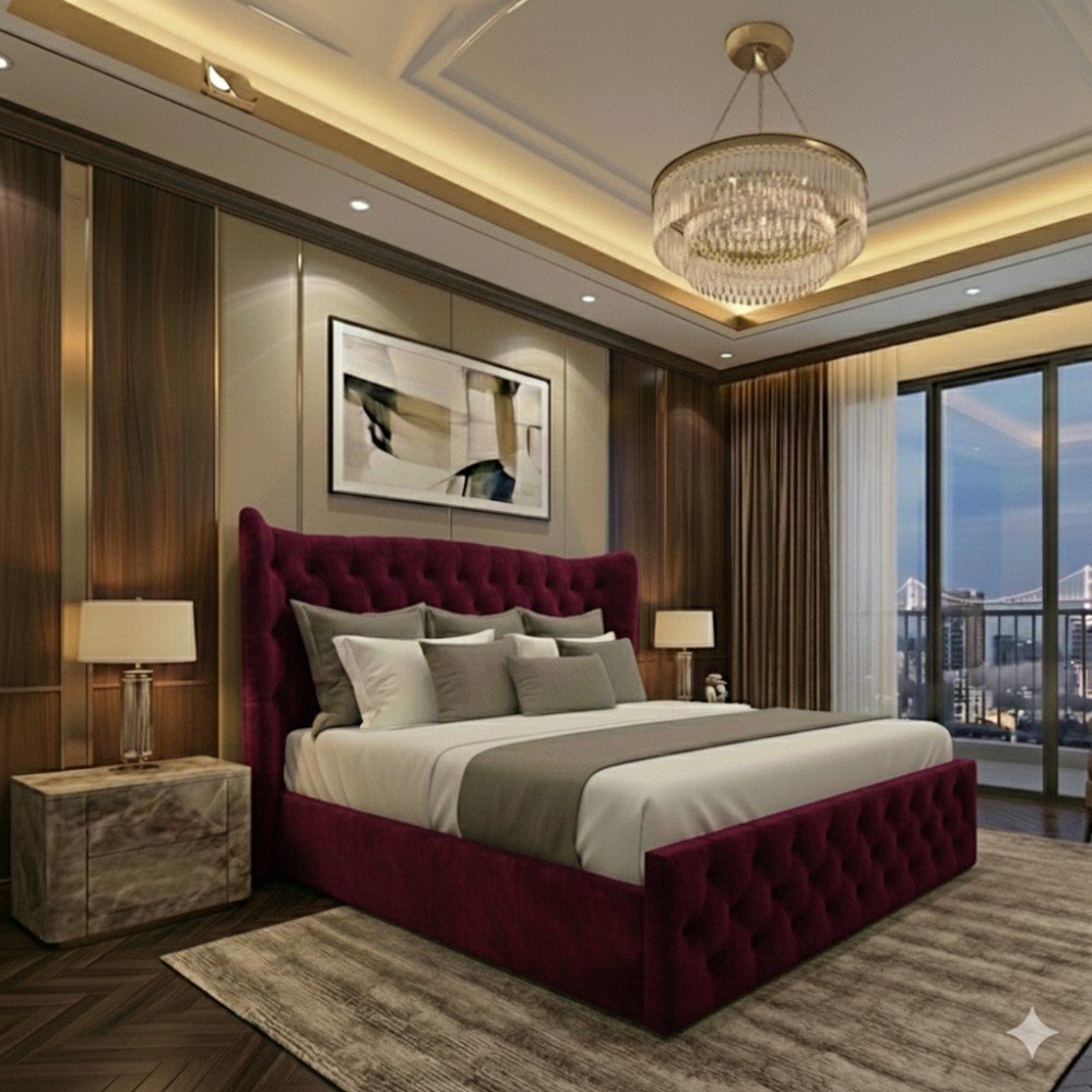 Burgundy Plush Velvet