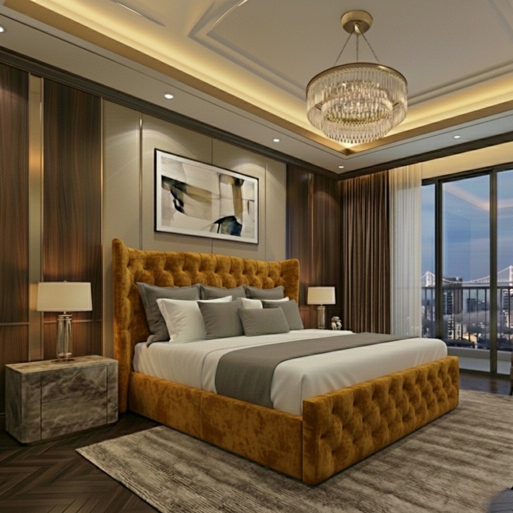 Plush Velvet Mustard Gold