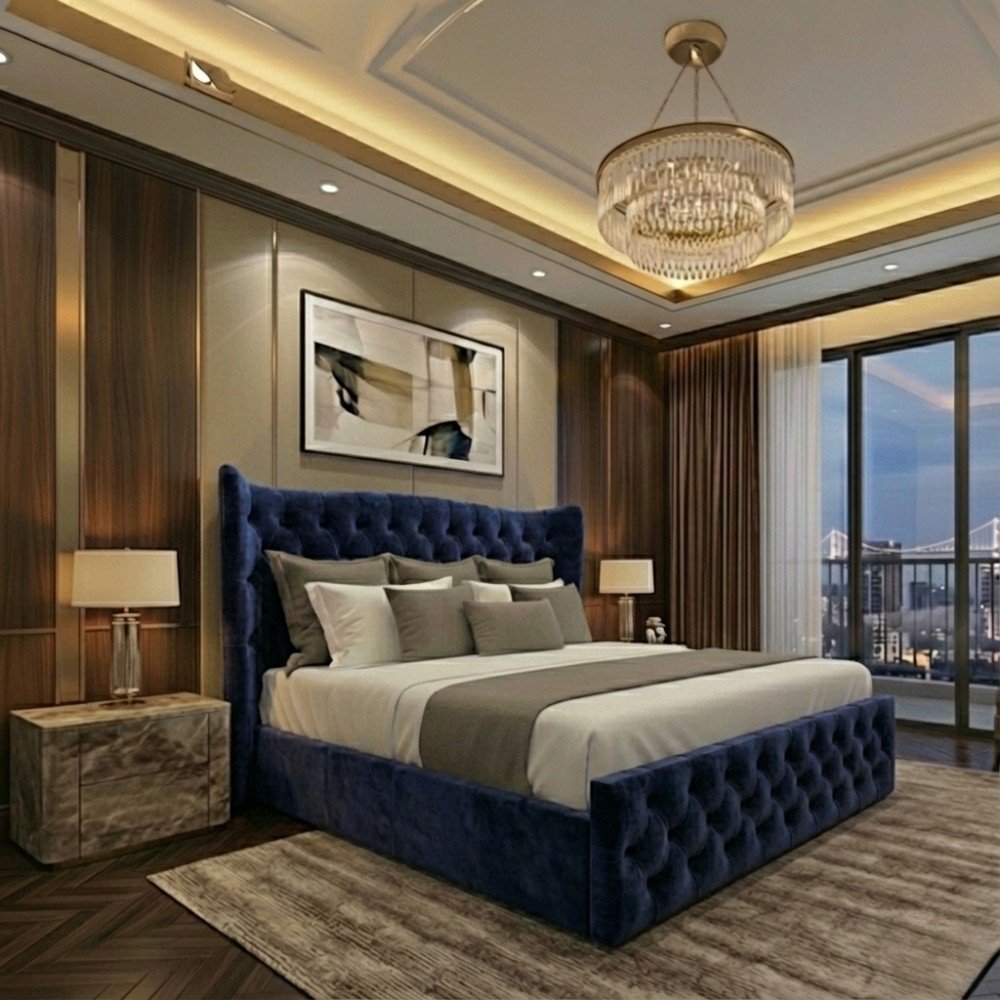 Plush Velvet Navy Blue