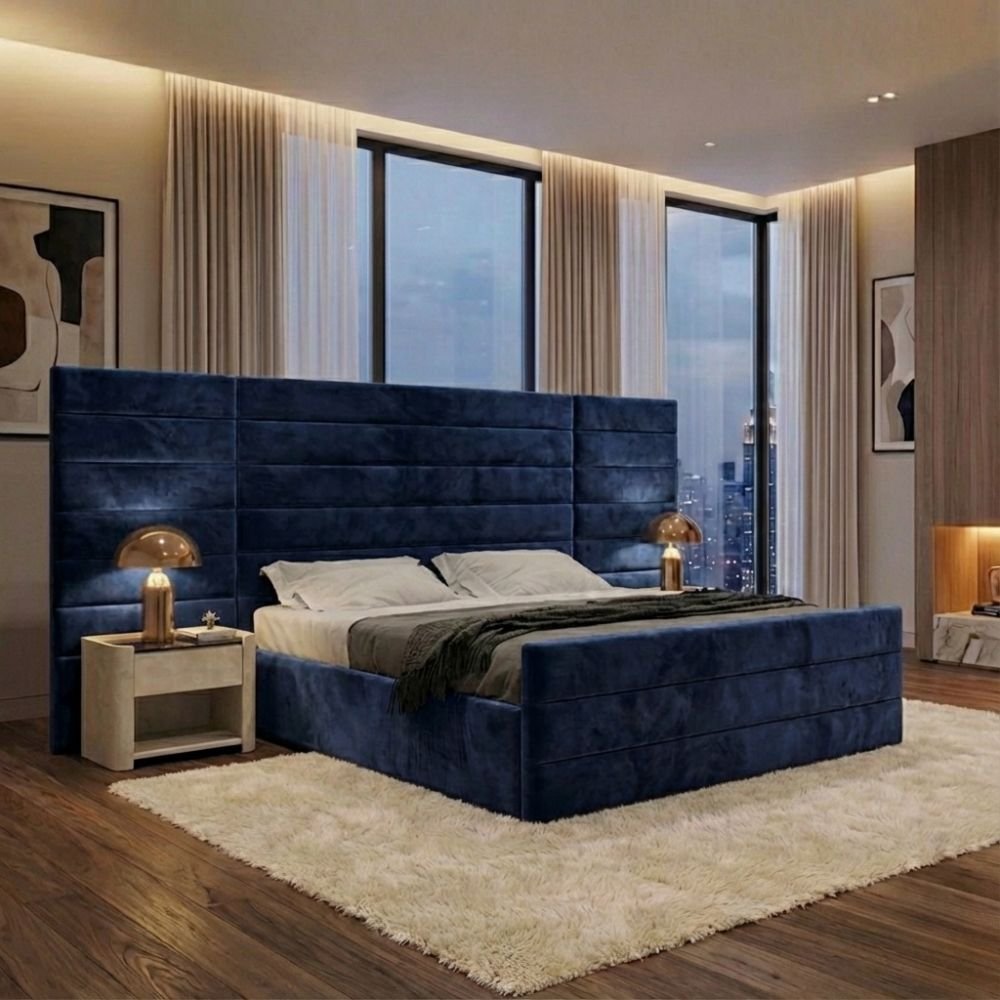 Plush Velvet Navy Blue