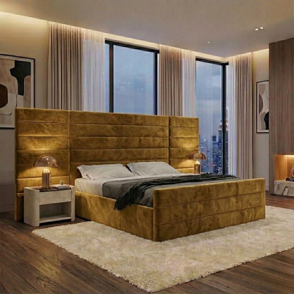 Plush Velvet Mustard Gold