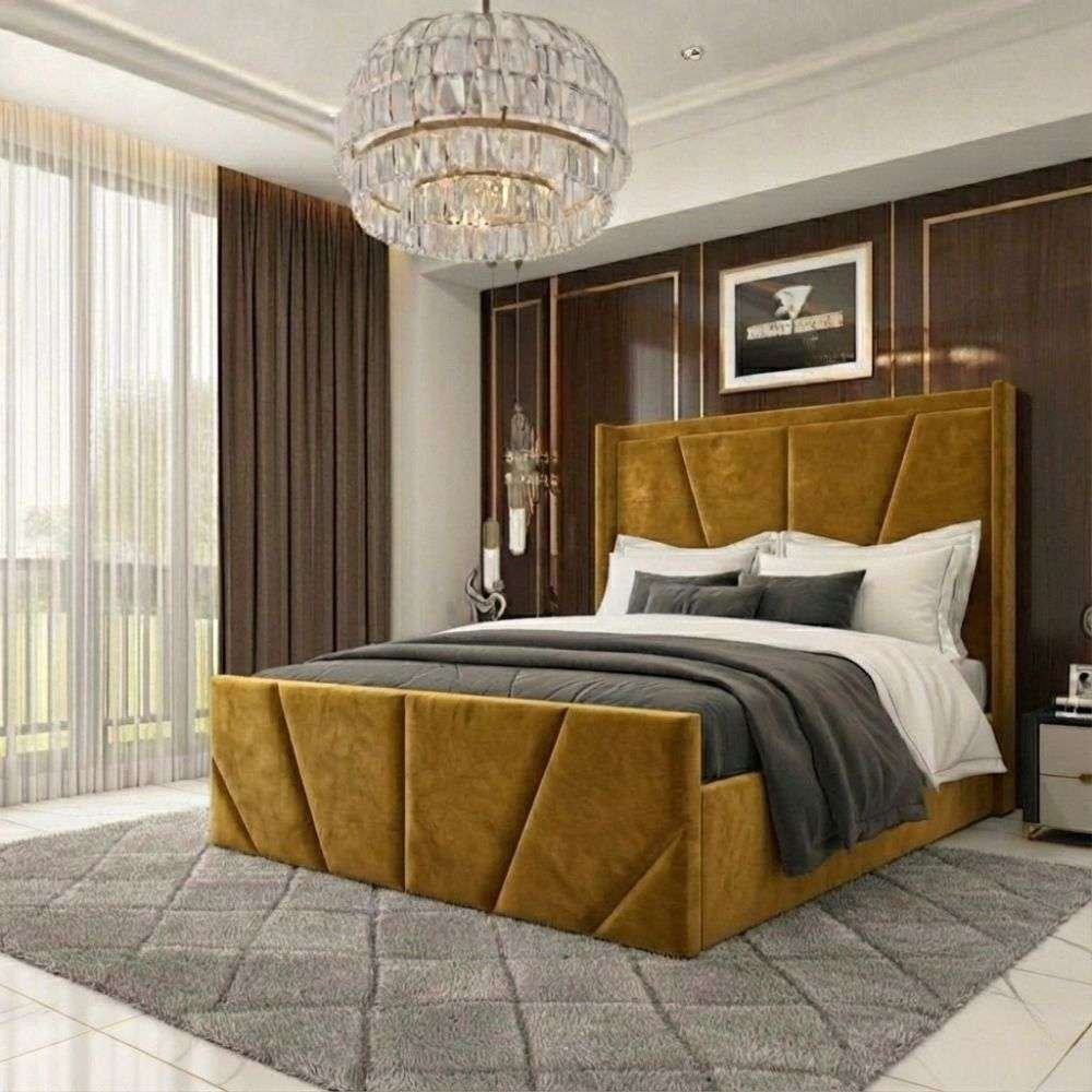 Plush Velvet Mustard Gold