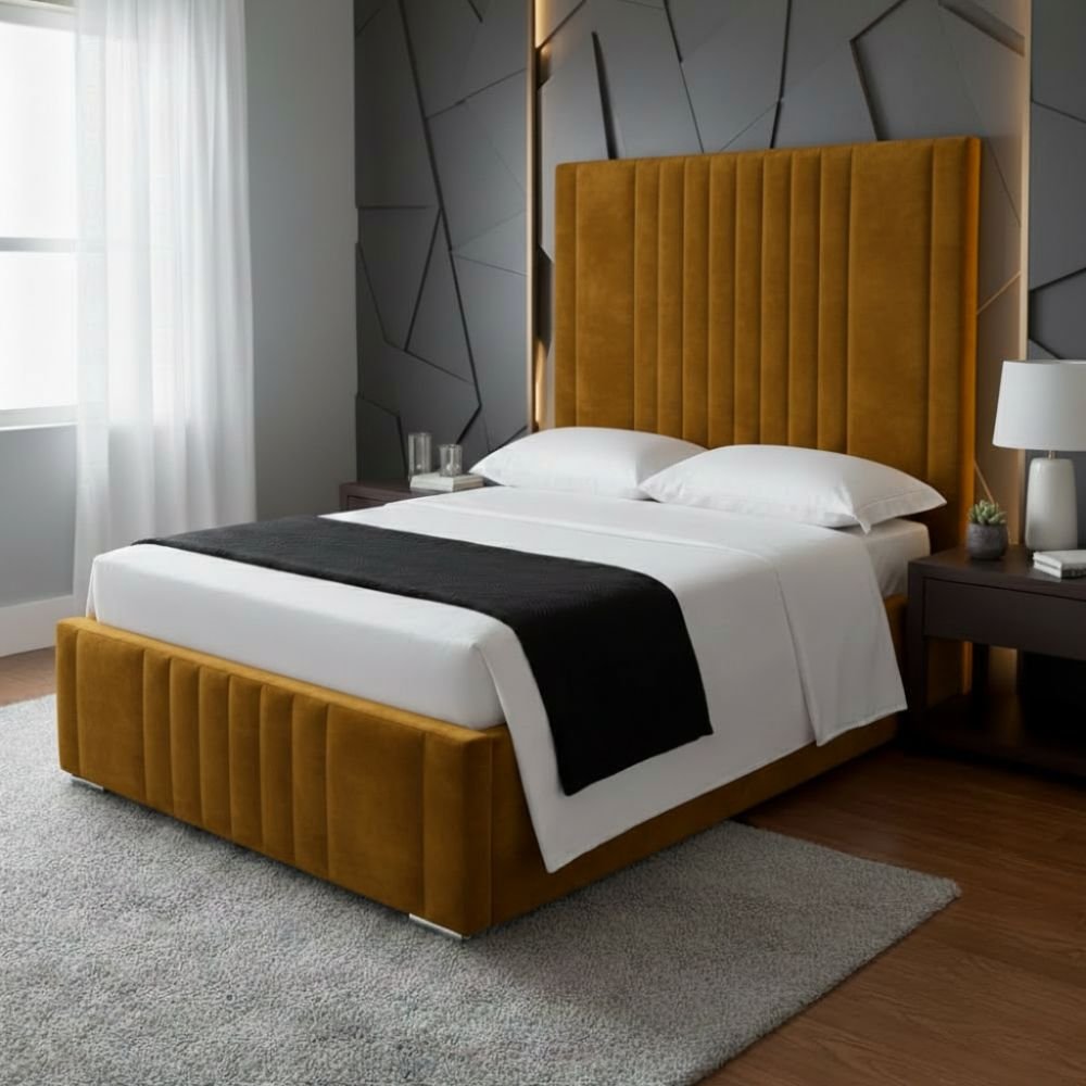 Plush Velvet Mustard Gold