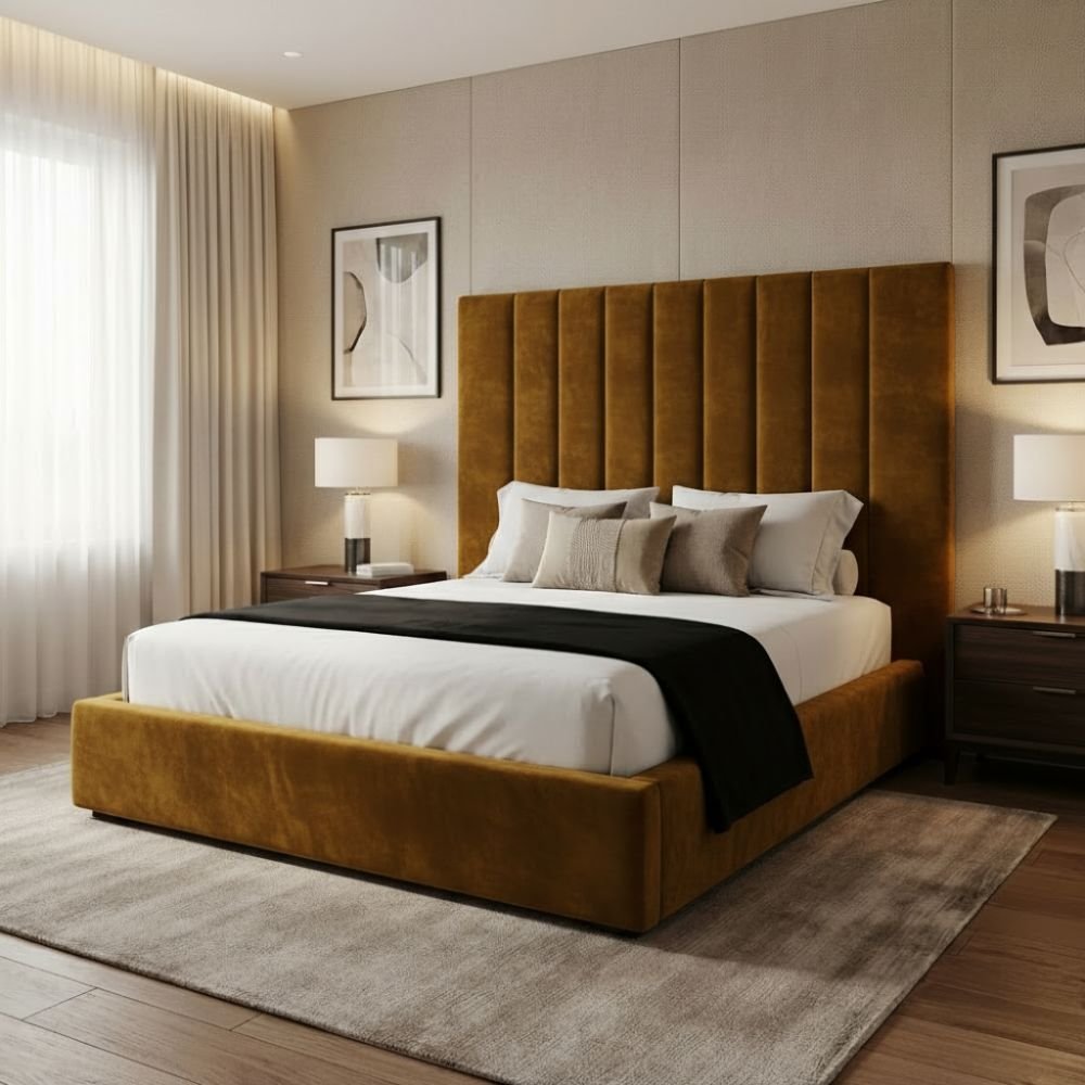 Plush Velvet Mustard Gold