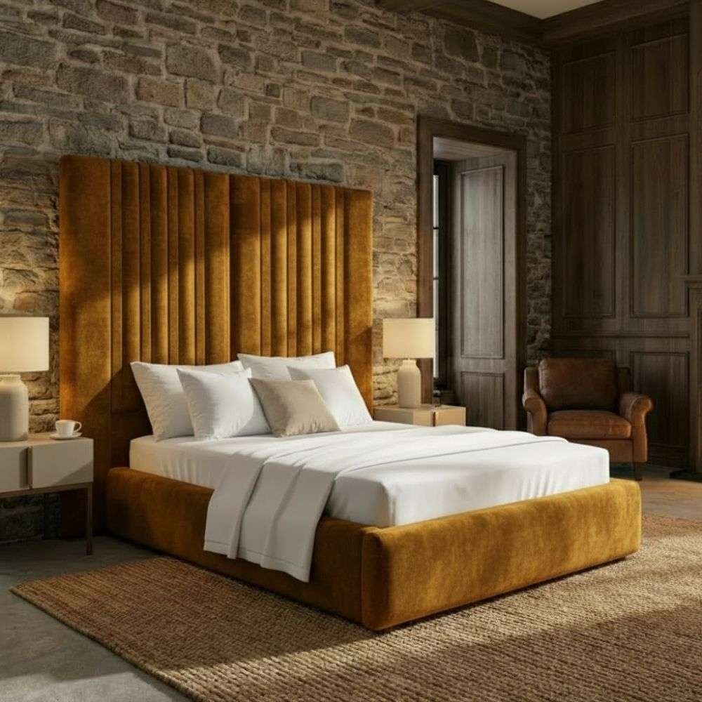 Plush Velvet Mustard Gold