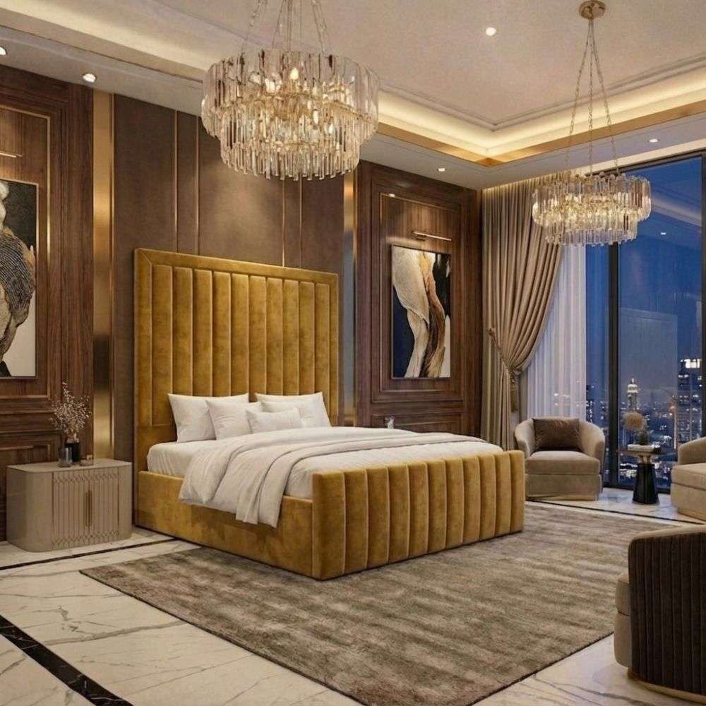 Plush Velvet Mustard Gold