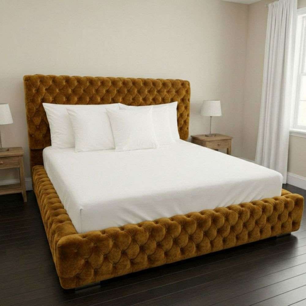 Plush Velvet Mustard Gold