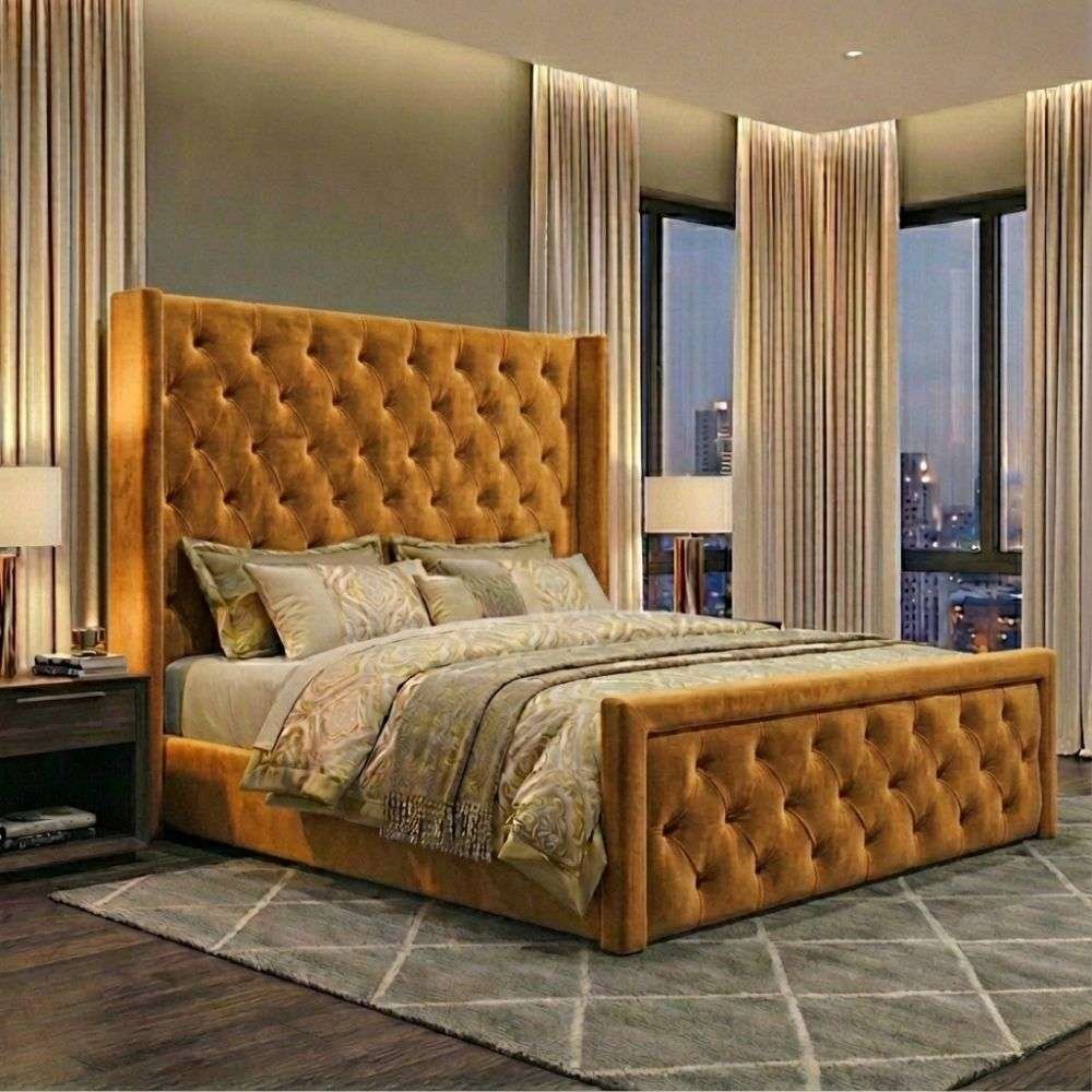 Plush Velvet Mustard Gold