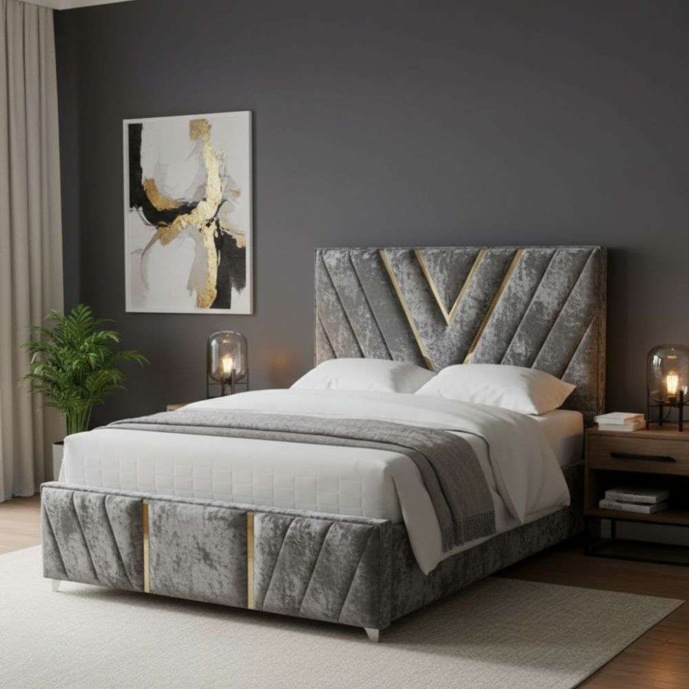 Grey Crush Velvet