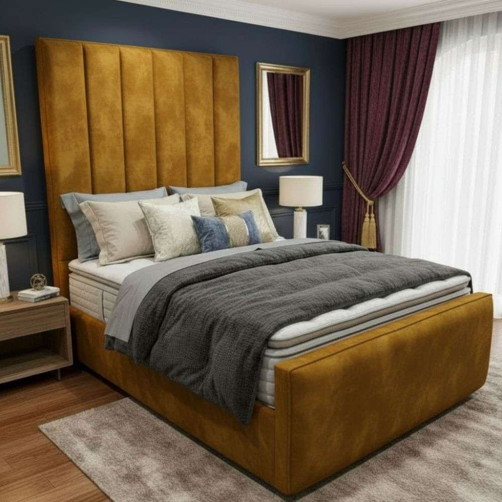 Plush Velvet Mustard Gold