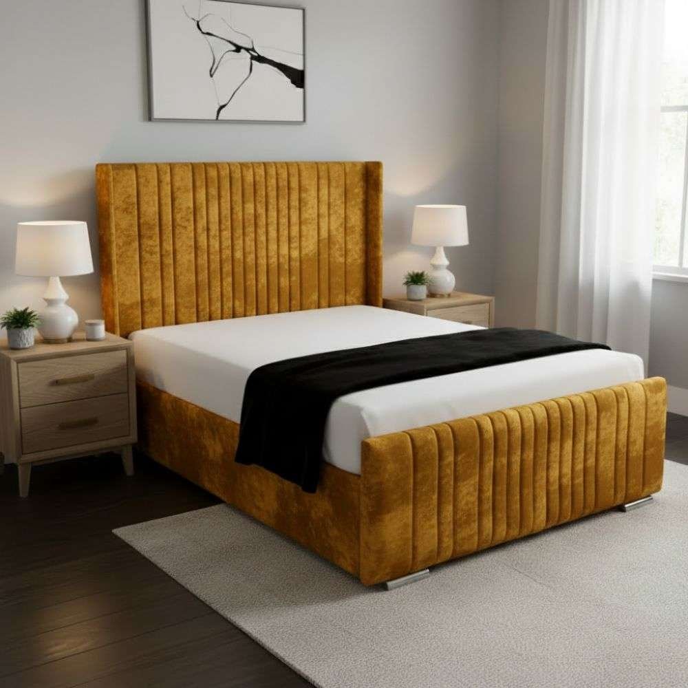 Plush Velvet Mustard Gold