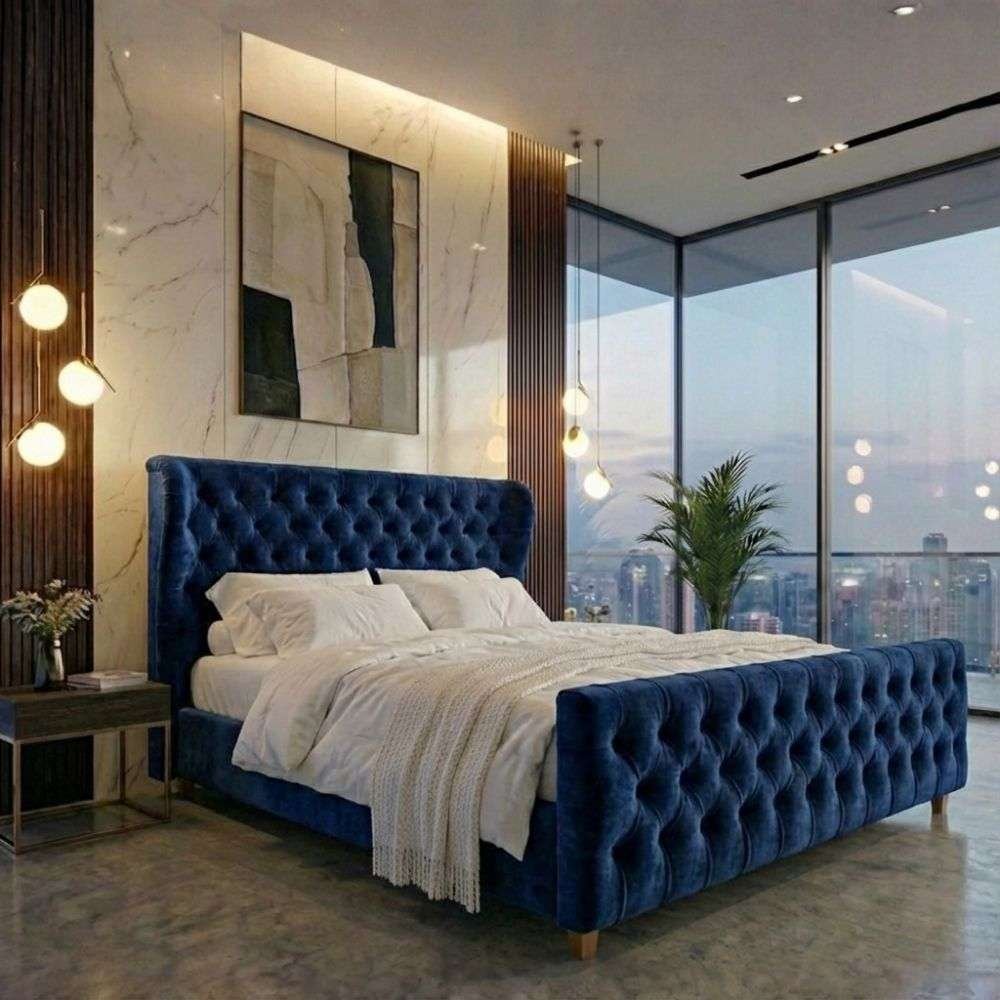 Plush Velvet Navy Blue