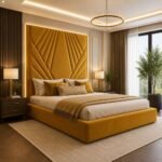Luxe High Headboard Bed - Image 5