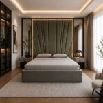 Regal High Headboard Bed With Side Mirror - Image 3