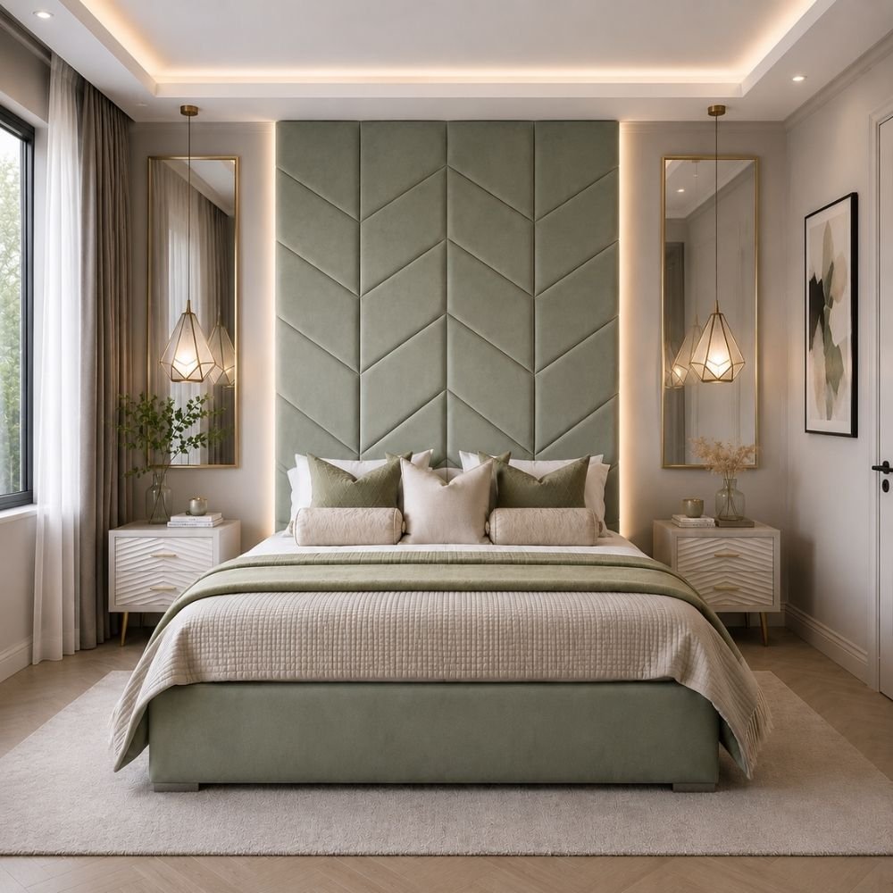 27 Grandeur High Headboard Bed - Image 1